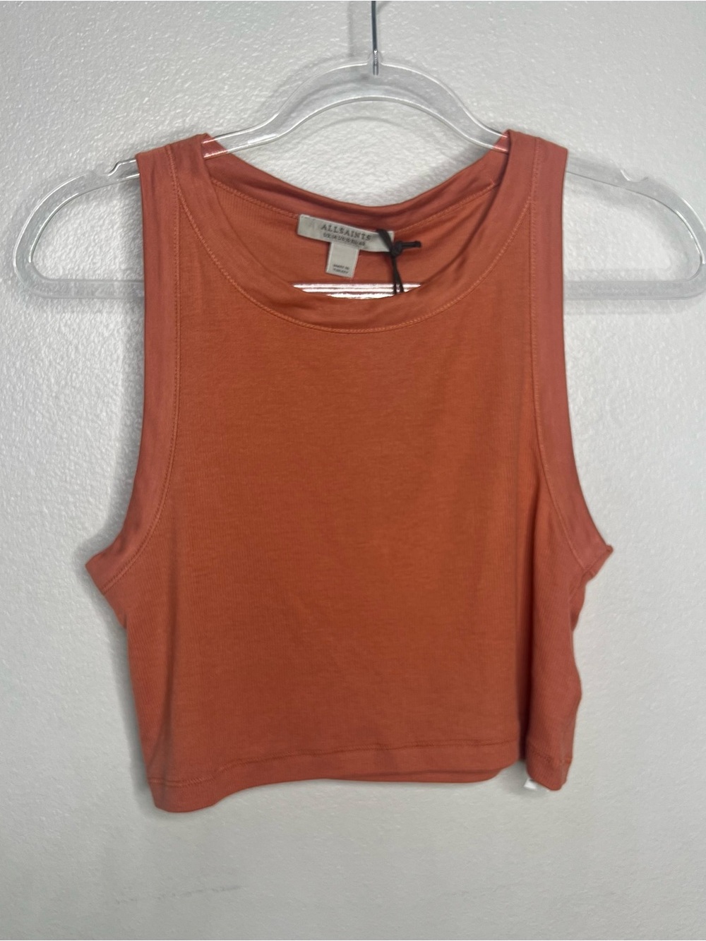 AllSaints NWT Lyocell Rina Cropped Tank Top Quiet Luxury Minimalist Edgy - US10